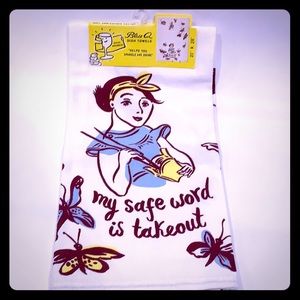 Blue Q Dish Towel - “My safe word is takeout”